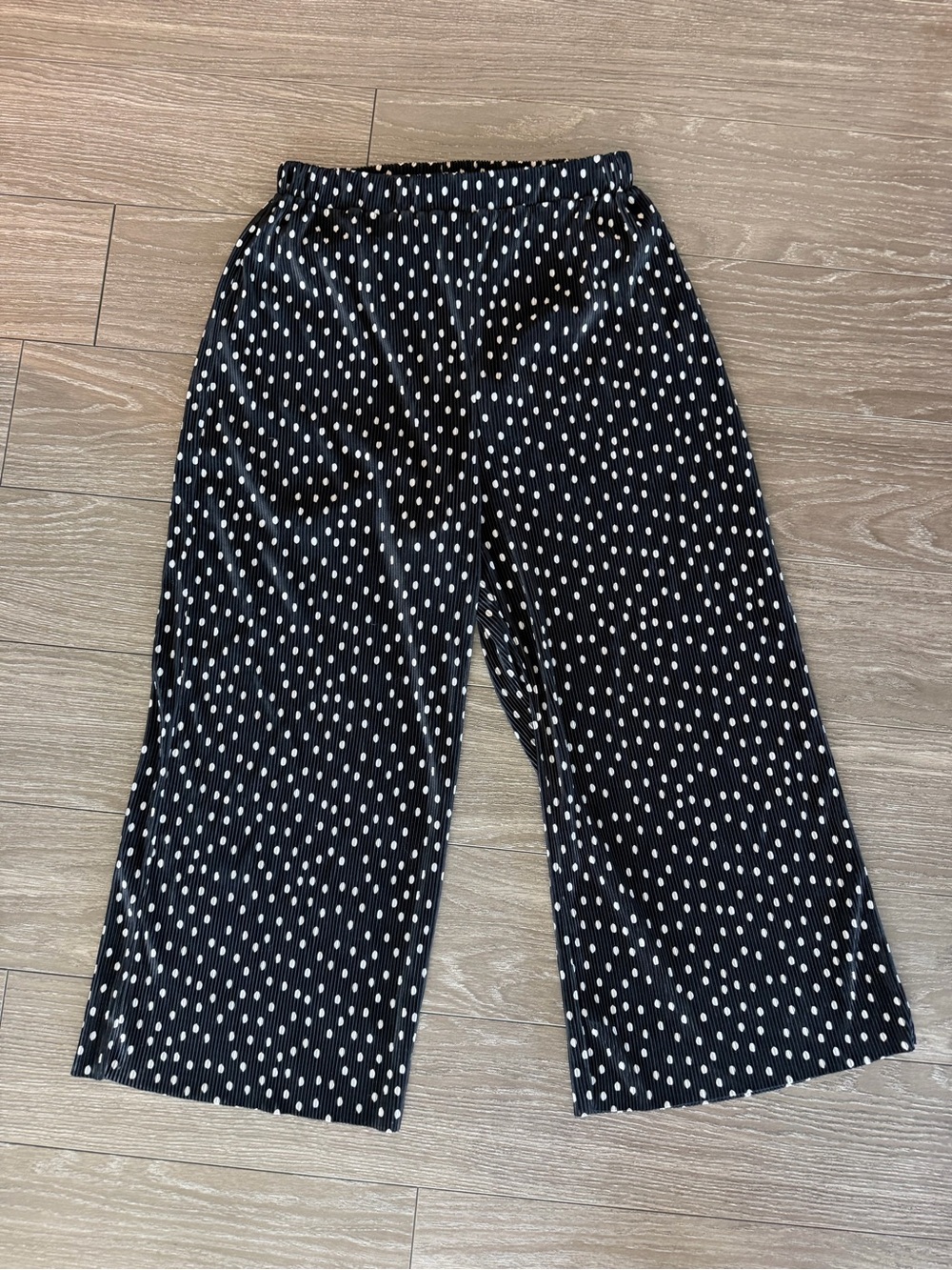 ASOS Black and White Polka Dot Wide Leg Pants